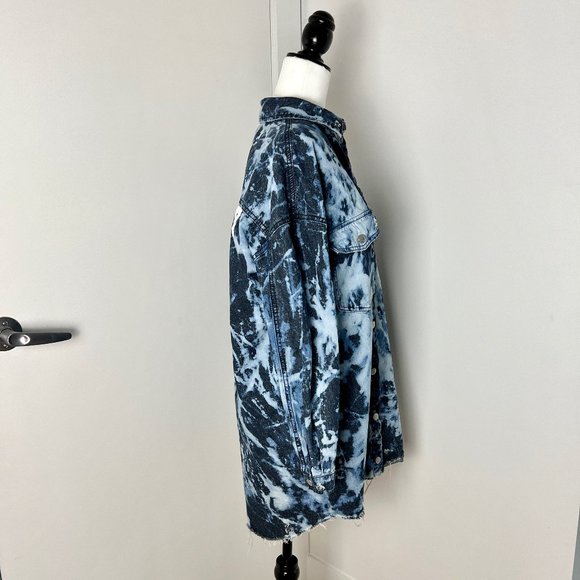 ✨Upcycled | Playboy x Missguided Logo Embroidered Denim Dress | Size 4 | Blue - Picture 15 of 16